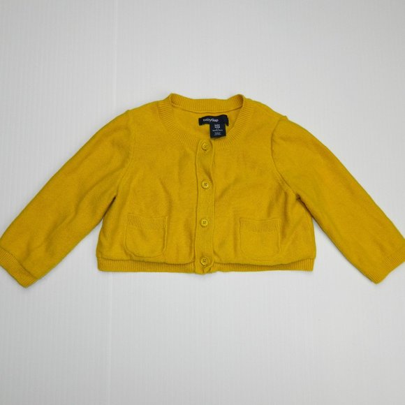 Baby Gap Girls 3-6 Months Yellow Cardigan Sweater - Picture 1 of 9